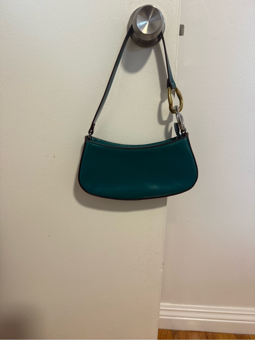 Staud Ollie Bag in green/teal color